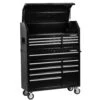 Husky 46 In. 14-Drawer Tool Chest And Cabinet Combo In Black -Husky Tools Shop black husky tool chest combos h46ch6tr8 64 1000