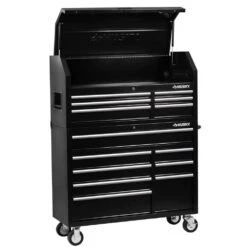Husky 46 In. 14-Drawer Tool Chest And Cabinet Combo In Black