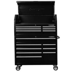 Husky 46 In. 14-Drawer Tool Chest And Cabinet Combo In Black -Husky Tools Shop black husky tool chest combos h46ch6tr8 c3 1000
