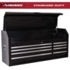 Husky Modular Tool Storage 52 In. W X 16 In. D Standard Duty Black Top Tool Chest