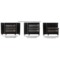 Husky Modular Tool Storage 52 In. W X 16 In. D Standard Duty Black Top Tool Chest -Husky Tools Shop black husky top tool chests h52ch8mod 76 1000