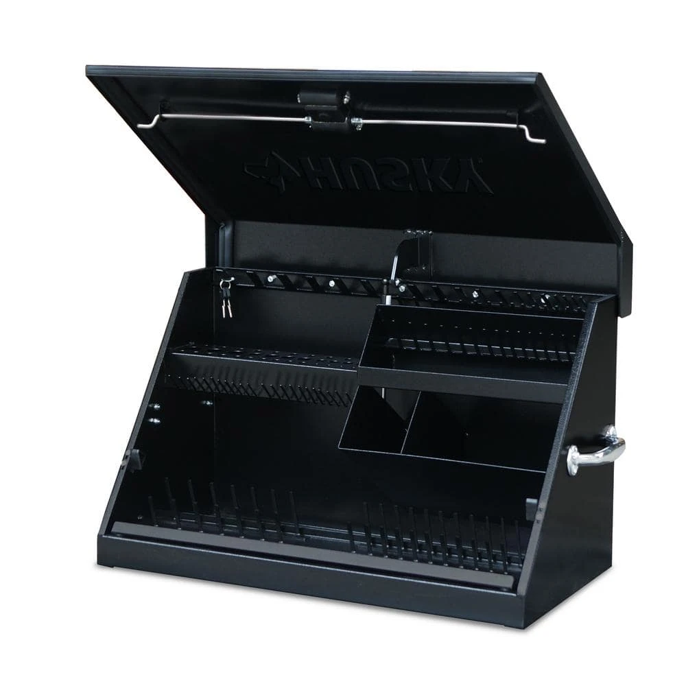 Husky Heavy-Duty 30 In. W X 15 In. D Black Steel Portable Triangle Top Chest For Sockets, Wrenches And Screwdrivers 10 Husky Heavy-Duty 30 In. W X 15 In. D Black Steel Portable Triangle Top Chest For Sockets, Wrenches And Screwdrivers - Image 8