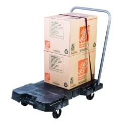 Husky 2-Tier Plastic 4-Wheeled Service Cart In Black -Husky Tools Shop black husky utility carts 12603 31 1000
