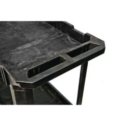 Husky 2-Tier Plastic 4-Wheeled Service Cart In Black -Husky Tools Shop black husky utility carts 12603 44 1000