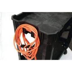 Husky 2-Tier Plastic 4-Wheeled Service Cart In Black -Husky Tools Shop black husky utility carts 12603 4f 1000