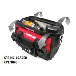 Husky 16 In. Spring-Loaded Tool Bag