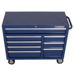 Husky Standard Duty 42 In. 8-Drawer Blue Rolling Tool Cabinet -Husky Tools Shop blue husky tool cabinets h42tr8blu 1f 1000
