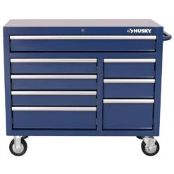 Husky Standard Duty 42 In. 8-Drawer Blue Rolling Tool Cabinet -Husky Tools Shop blue husky tool cabinets h42tr8blu 4f 1000