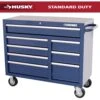 Husky Standard Duty 42 In. 8-Drawer Blue Rolling Tool Cabinet -Husky Tools Shop blue husky tool cabinets h42tr8blu 64 1000