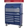 Husky Standard Duty 42 In. X 18 In. D 12-Drawer Blue Rolling Tool Chest Combo -Husky Tools Shop blue husky tool chest combos h42ch4tr8blu 64 1000