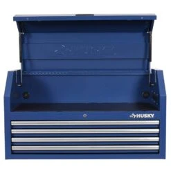 Husky Standard Duty 42 In. 4-Drawer Blue Top Tool Chest -Husky Tools Shop blue husky top tool chests h42ch4blu 1f 1000