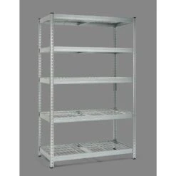 Husky 5-Tier Riveted Steel Garage Storage Shelving Unit In Silver (48 In. W X 78 In. H X 24 In. D) -Husky Tools Shop gavanised husky freestanding shelving units 426007 c3 1000