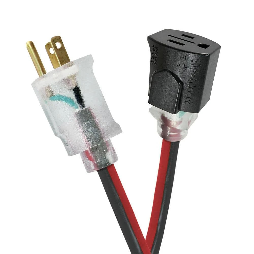 Husky 50 Ft. 14/3 Single Lighted Locking Extension Cord, Red And Black 5 Husky 50 Ft. 14/3 Single Lighted Locking Extension Cord, Red And Black - Image 3