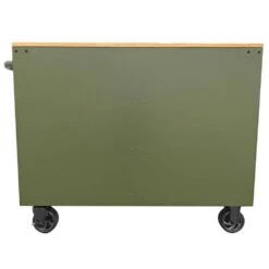 Husky 46 In. W X 18.1 In. D 9-Drawer Army Green Mobile Workbench Cabinet With Solid Wood Top -Husky Tools Shop gloss army green husky mobile workbenches h46x18mwc9army m 66 1000