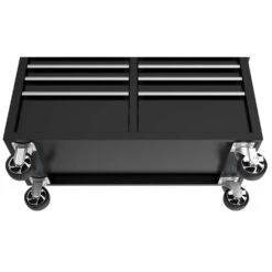 Husky Tool Storage 46 In. W X 18 In. D 9-Drawer Mobile Workbench Cabinet In Gloss Black -Husky Tools Shop gloss black husky mobile workbenches h46x18mwc9blk 77 1000