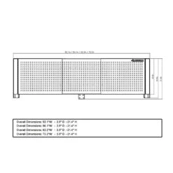 Husky 52 In. W To 72 In. W Gloss Black Adjustable Pegboard -Husky Tools Shop gloss black husky pegboards hoaa52b11 66 1000