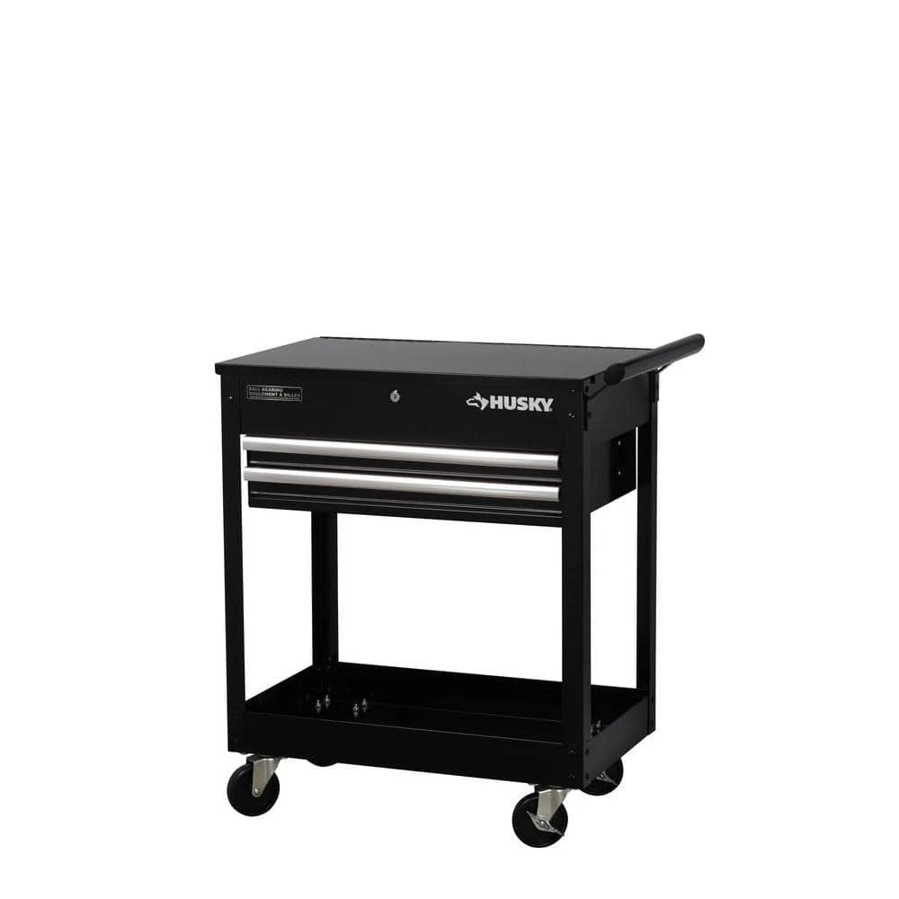 Husky Tool Storage 28 In. W Standard Duty Gloss Black Rolling Tool Utility Cart With Lift-Top 7 Husky Tool Storage 28 In. W Standard Duty Gloss Black Rolling Tool Utility Cart With Lift-Top - Image 5