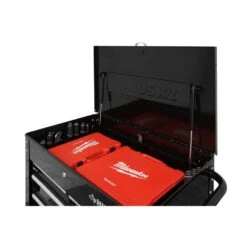 Husky 33 In. W 4-Drawer Mechanics Tool Utility Cart In Gloss Black -Husky Tools Shop gloss black husky tool carts houc3304b10 1d 1000