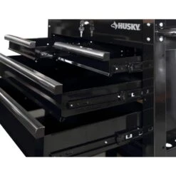 Husky 33 In. W 4-Drawer Mechanics Tool Utility Cart In Gloss Black -Husky Tools Shop gloss black husky tool carts houc3304b10 77 1000