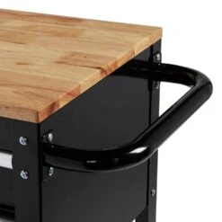 Husky Tool Storage 3-Drawer 36 In. W Standard Duty Gloss Black Rolling Tool Cart With Hardwood Top -Husky Tools Shop gloss black husky tool carts houc3603b1qwk 31 1000