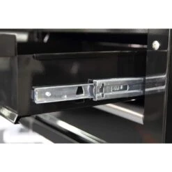 Husky Tool Storage 3-Drawer 36 In. W Standard Duty Gloss Black Rolling Tool Cart With Hardwood Top -Husky Tools Shop gloss black husky tool carts houc3603b1qwk 44 1000