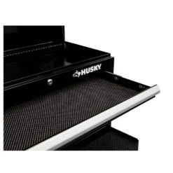 Husky 26 In. W X 12 In. D Standard Duty 4-Drawer Top Tool Chest In Gloss Black -Husky Tools Shop gloss black husky top tool chests hkst98065bk 1f 1000