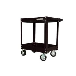 Husky 27 In. Wide 18.3 In. Deep 2 Tier Cart, Gloss Black