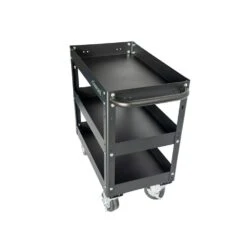 Husky 28 In. Wide 17 In. Deep 3 Tier Cart, Gloss Black -Husky Tools Shop gloss black husky utility carts houc28a3b11 1f 1000