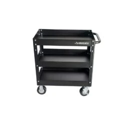Husky 28 In. Wide 17 In. Deep 3 Tier Cart, Gloss Black -Husky Tools Shop gloss black husky utility carts houc28a3b11 c3 1000