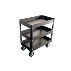 Husky 28 In. Wide 17 In. Deep 3 Tier Cart, Gloss Black -Husky Tools Shop gloss black husky utility carts houc28a3b11 fa 1000