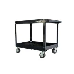 Husky 36 In. W X 24.1 In. Deep 2 Tier Cart, Gloss Black -Husky Tools Shop gloss black husky utility carts houc36a2b11 1f 1000