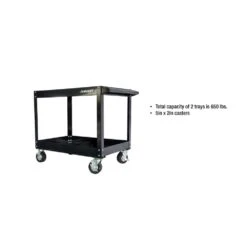 Husky 36 In. W X 24.1 In. Deep 2 Tier Cart, Gloss Black -Husky Tools Shop gloss black husky utility carts houc36a2b11 31 1000