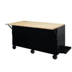 Husky 62 In. W X 36 In. D Standard Duty 12-Drawer Mobile Workbench Tool Chest With Full Length Extension Table In All Black -Husky Tools Shop gloss black with black trim husky mobile workbenches hotc6212b11m a0 1000