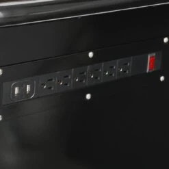 Husky 62 In. W X 36 In. D Standard Duty 12-Drawer Mobile Workbench Tool Chest With Full Length Extension Table In All Black -Husky Tools Shop gloss black with black trim husky mobile workbenches hotc6212b11m fa 1000