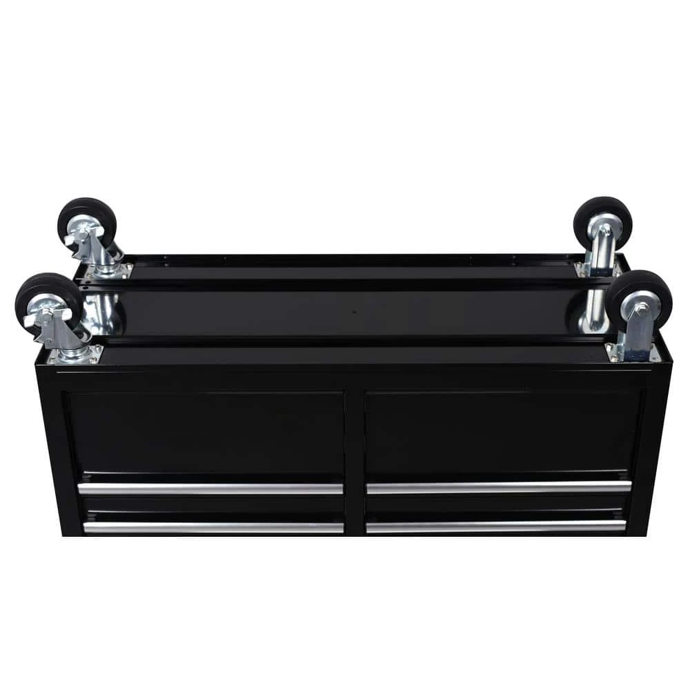 Husky 46 In. W X 18 In. D 9-Drawer Black Mobile Workbench Cabinet 5 Husky 46 In. W X 18 In. D 9-Drawer Black Mobile Workbench Cabinet - Image 3