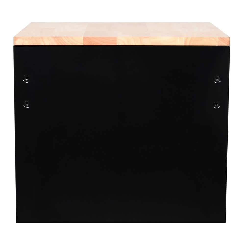 Husky 46 In. W X 18 In. D 9-Drawer Black Mobile Workbench Cabinet 4 Husky 46 In. W X 18 In. D 9-Drawer Black Mobile Workbench Cabinet - Image 2