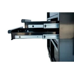 Husky 46 In. X 25 In. D 9-Drawer Mobile Workbench With Adjustable Height Wood Top In Gloss Black -Husky Tools Shop gloss black with silver trim husky mobile workbenches holc4609b11m 76 1000