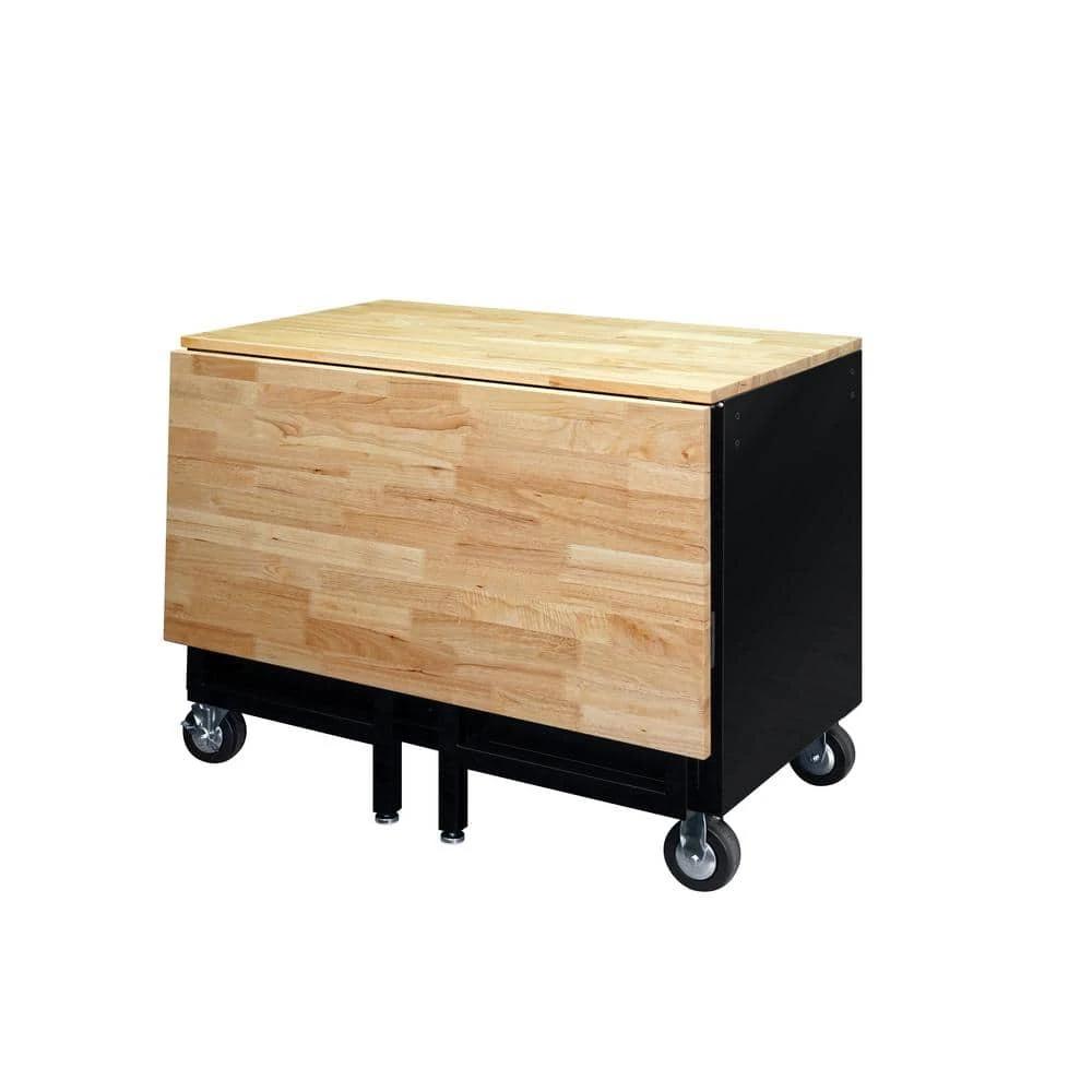 Husky Tool Storage 46 In. W X 51 In. D Standard Duty Black Mobile Workbench Cabinet With Solid Top Full Length Extension Table 12 Husky Tool Storage 46 In. W X 51 In. D Standard Duty Black Mobile Workbench Cabinet With Solid Top Full Length Extension Table - Image 10