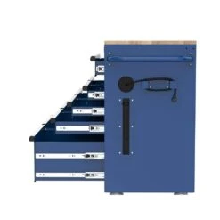 Husky Tool Storage 46 In. W X 18 In. D 9-Drawer Gloss Blue Mobile Workbench Cabinet -Husky Tools Shop gloss blue husky mobile workbenches h46x18mwc9blu 66 1000