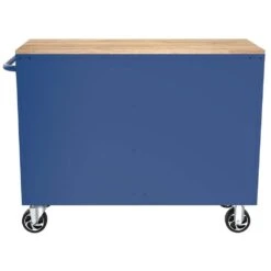 Husky Tool Storage 46 In. W X 18 In. D 9-Drawer Gloss Blue Mobile Workbench Cabinet -Husky Tools Shop gloss blue husky mobile workbenches h46x18mwc9blu 77 1000