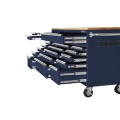 Husky Tool Storage 72 In. W Standard Duty Gloss Blue Mobile Workbench Tool Chest -Husky Tools Shop gloss blue with silver trim husky mobile workbenches hotc7218b31m 77 1000