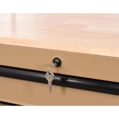 Husky Standard Duty 46 In. W X 18 In. D 9-Drawer Gloss Tan Mobile Workbench Cabinet With Solid Wood Top 20 Husky Standard Duty 46 In. W X 18 In. D 9-Drawer Gloss Tan Mobile Workbench Cabinet With Solid Wood Top -Husky Tools Shop gloss desert tan husky mobile workbenches h46x18mwc9tan 4f 1000