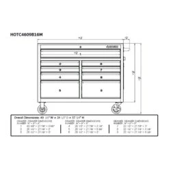 Husky 46 In. W X 25 In. D 9-Drawer Gloss Gray Mobile Workbench -Husky Tools Shop gloss gray husky mobile workbenches hotc4609b46m d4 1000