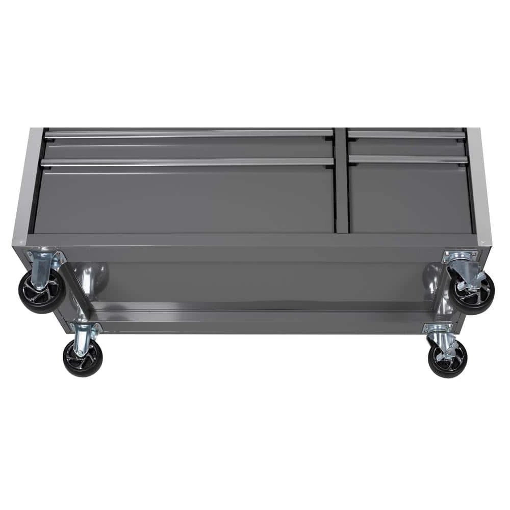 Husky Tool Storage 52 In. W X 25 In. D Standard Duty Gloss Gray Mobile Workbench Tool Chest 9 Husky Tool Storage 52 In. W X 25 In. D Standard Duty Gloss Gray Mobile Workbench Tool Chest - Image 7