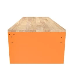 Husky 46 In. W X 18 In. D 9-Drawer Gloss Orange Mobile Workbench Cabinet With Solid Wood Top -Husky Tools Shop gloss orange husky mobile workbenches h46x18mwc9org 1f 1000