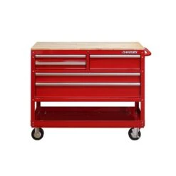 Husky 46 In. W X 18 In. D Standard Duty 5-Drawer Rolling Utility Tool Cart In Gloss Red -Husky Tools Shop gloss red husky tool carts houc4605b21m c3 1000