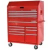 Husky 42 In. 12-Drawer 24.5 In. Deep Tool Chest/Rolling Cab Set Gross Red -Husky Tools Shop gloss red husky tool chest combos hotc4212b21s 64 1000