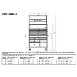 Husky 42 In. 12-Drawer 24.5 In. Deep Tool Chest/Rolling Cab Set Gross Red -Husky Tools Shop gloss red husky tool chest combos hotc4212b21s a0 1000