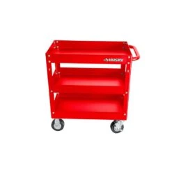 Husky 28 In. 3 Tier Cart, Gloss Red -Husky Tools Shop gloss red husky utility carts houc28a3b21 c3 1000