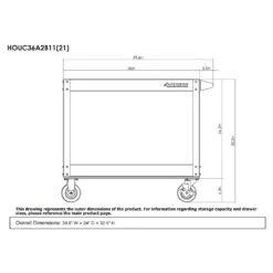Husky 36 In. 2 Tier Cart, Gloss Red -Husky Tools Shop gloss red husky utility carts houc36a2b21 76 1000